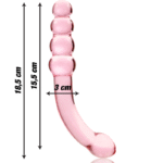 NEBULA SERIES BY IBIZA – MODÈLE 14 GODE EN VERRE BOROSILICATE ROSE 18.5 CM -O- 3 CM