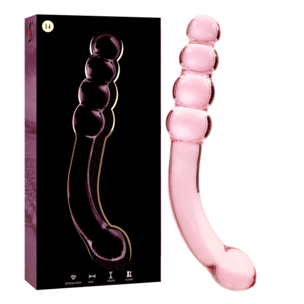 NEBULA SERIES BY IBIZA - MODÈLE 14 GODE EN VERRE BOROSILICATE ROSE 18.5 CM -O- 3 CM-NEBULA SERIES BY IBIZA-sextoys-lingerie-bdsm-hygiène-sexshop