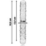 NEBULA SERIES BY IBIZA – MODÈLE 15 GODE EN VERRE BOROSILICATE CLAIR 18.5 CM -O- 3 CM