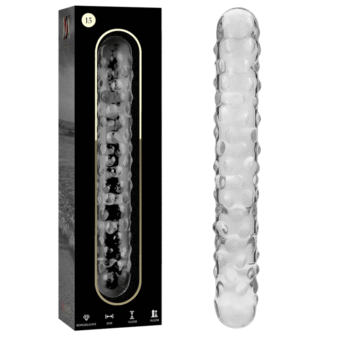 NEBULA SERIES BY IBIZA - MODÈLE 15 GODE EN VERRE BOROSILICATE CLAIR 18.5 CM -O- 3 CM-NEBULA SERIES BY IBIZA-sextoys-lingerie-bdsm-hygiène-sexshop