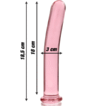 NEBULA SERIES BY IBIZA – MODÈLE 17 GODE EN VERRE BOROSILICATE ROSE 18.5 CM -O- 3 CM