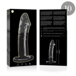 NEBULA SERIES BY IBIZA – MODÈLE 19 GODE EN VERRE BOROSILICATE CLAIR 18.5 CM -O- 4 CM