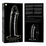 NEBULA SERIES BY IBIZA – MODÈLE 19 GODE EN VERRE BOROSILICATE CLAIR 18.5 CM -O- 4 CM