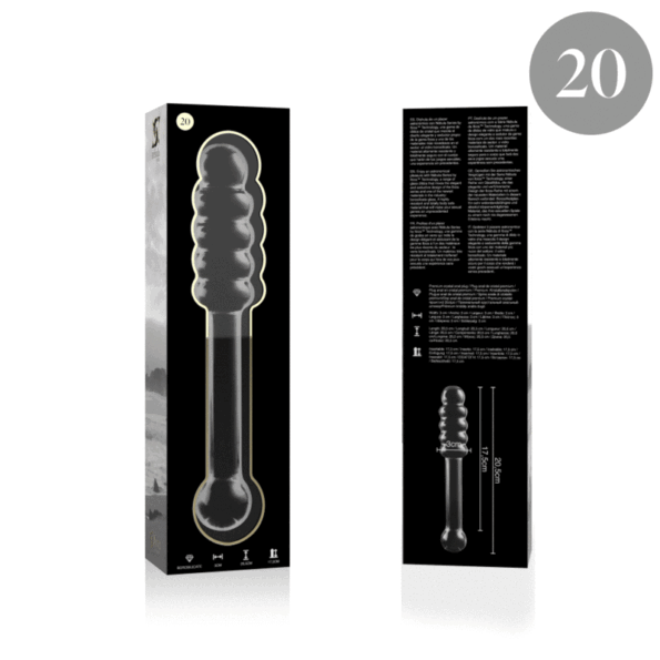 NEBULA SERIES BY IBIZA - MODÈLE 20 GODE EN VERRE BOROSILICATE CLAIR 20.5 CM -O- 3 CM-NEBULA SERIES BY IBIZA-sextoys-lingerie-bdsm-hygiène-sexshop