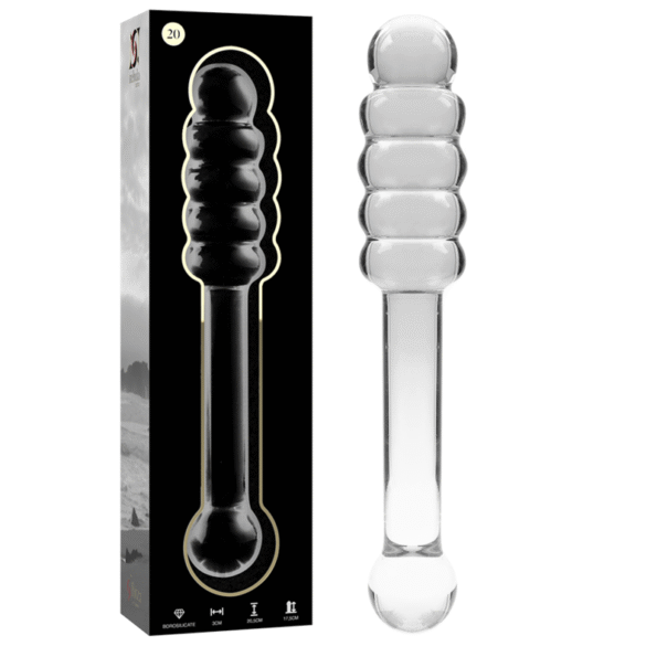 NEBULA SERIES BY IBIZA - MODÈLE 20 GODE EN VERRE BOROSILICATE CLAIR 20.5 CM -O- 3 CM-NEBULA SERIES BY IBIZA-sextoys-lingerie-bdsm-hygiène-sexshop