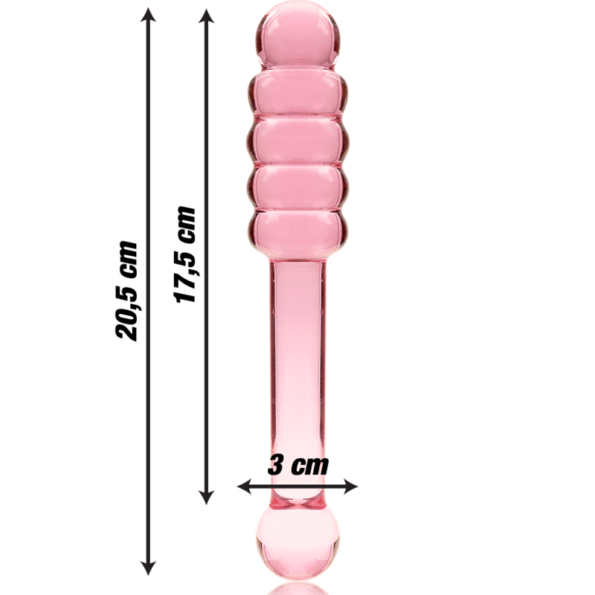 NEBULA SERIES BY IBIZA - MODÈLE 20 GODE EN VERRE BOROSILICATE ROSE 20.5 CM -O- 3 CM-NEBULA SERIES BY IBIZA-sextoys-lingerie-bdsm-hygiène-sexshop