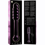 NEBULA SERIES BY IBIZA – MODÈLE 20 GODE EN VERRE BOROSILICATE ROSE 20.5 CM -O- 3 CM
