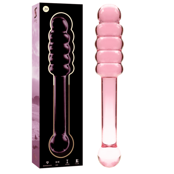NEBULA SERIES BY IBIZA - MODÈLE 20 GODE EN VERRE BOROSILICATE ROSE 20.5 CM -O- 3 CM-NEBULA SERIES BY IBIZA-sextoys-lingerie-bdsm-hygiène-sexshop