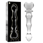 NEBULA SERIES BY IBIZA – MODÈLE 21 GODE EN VERRE BOROSILICATE CLAIR 20.5 CM -O- 3.5 CM