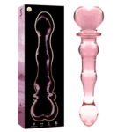 NEBULA SERIES BY IBIZA – MODÈLE 21 GODE EN VERRE BOROSILICATE ROSE 20.5 CM -O- 3.5 CM