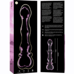 NEBULA SERIES BY IBIZA – MODÈLE 21 GODE EN VERRE BOROSILICATE ROSE 20.5 CM -O- 3.5 CM