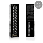 NEBULA SERIES BY IBIZA – MODÈLE 22 GODE EN VERRE BOROSILICATE CLAIR 21.5 CM -O- 2.5 CM