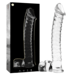 NEBULA SERIES BY IBIZA – MODÈLE 23 GODE EN VERRE BOROSILICATE CLAIR 21.5 CM -O- 4 CM