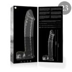 NEBULA SERIES BY IBIZA – MODÈLE 23 GODE EN VERRE BOROSILICATE CLAIR 21.5 CM -O- 4 CM