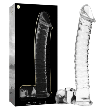 NEBULA SERIES BY IBIZA - MODÈLE 23 GODE EN VERRE BOROSILICATE CLAIR 21.5 CM -O- 4 CM-NEBULA SERIES BY IBIZA-sextoys-lingerie-bdsm-hygiène-sexshop