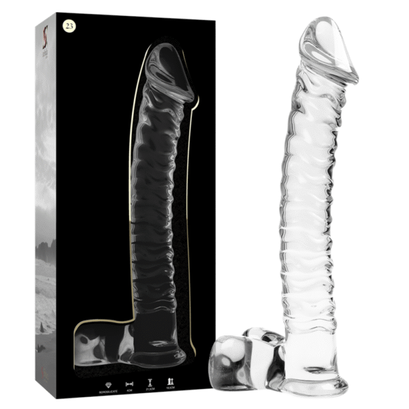 NEBULA SERIES BY IBIZA - MODÈLE 23 GODE EN VERRE BOROSILICATE CLAIR 21.5 CM -O- 4 CM-NEBULA SERIES BY IBIZA-sextoys-lingerie-bdsm-hygiène-sexshop