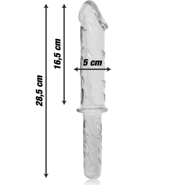 NEBULA SERIES BY IBIZA - MODÈLE 24 GODE EN VERRE BOROSILICATE CLAIR 28.5 CM -O- 5 CM-NEBULA SERIES BY IBIZA-sextoys-lingerie-bdsm-hygiène-sexshop
