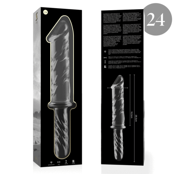 NEBULA SERIES BY IBIZA - MODÈLE 24 GODE EN VERRE BOROSILICATE CLAIR 28.5 CM -O- 5 CM-NEBULA SERIES BY IBIZA-sextoys-lingerie-bdsm-hygiène-sexshop