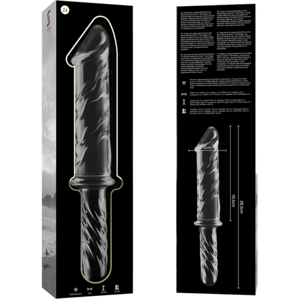 NEBULA SERIES BY IBIZA - MODÈLE 24 GODE EN VERRE BOROSILICATE CLAIR 28.5 CM -O- 5 CM-NEBULA SERIES BY IBIZA-sextoys-lingerie-bdsm-hygiène-sexshop