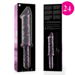 NEBULA SERIES BY IBIZA – MODÈLE 24 GODE EN VERRE BOROSILICATE ROSE 28.5 CM -O- 5 CM