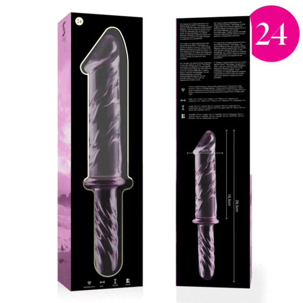 NEBULA SERIES BY IBIZA - MODÈLE 24 GODE EN VERRE BOROSILICATE ROSE 28.5 CM -O- 5 CM-NEBULA SERIES BY IBIZA-sextoys-lingerie-bdsm-hygiène-sexshop