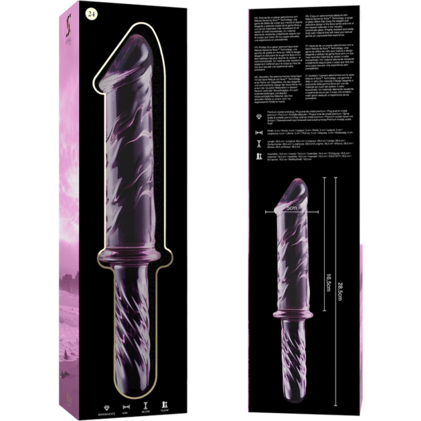 NEBULA SERIES BY IBIZA - MODÈLE 24 GODE EN VERRE BOROSILICATE ROSE 28.5 CM -O- 5 CM-NEBULA SERIES BY IBIZA-sextoys-lingerie-bdsm-hygiène-sexshop