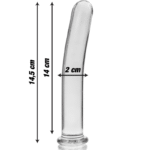 NEBULA SERIES BY IBIZA – MODÈLE 8 GODE EN VERRE BOROSILICATE CLAIR 14.5 CM -O- 2 CM
