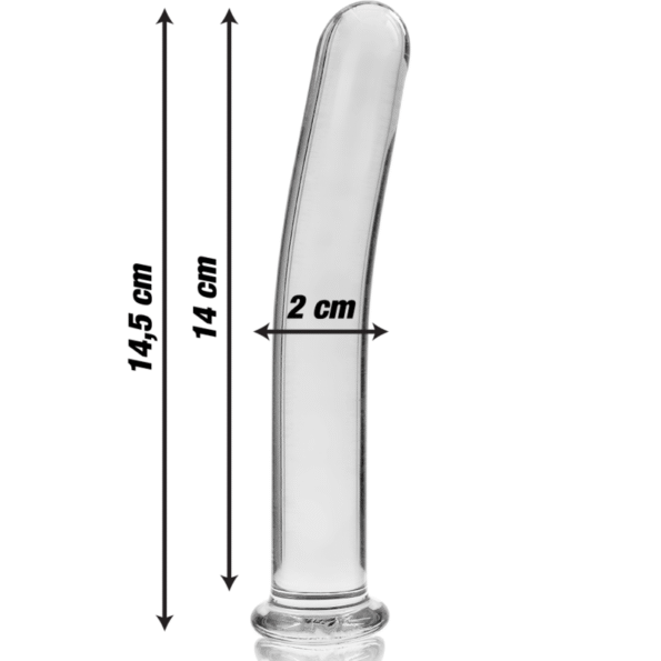 NEBULA SERIES BY IBIZA - MODÈLE 8 GODE EN VERRE BOROSILICATE CLAIR 14.5 CM -O- 2 CM-NEBULA SERIES BY IBIZA-sextoys-lingerie-bdsm-hygiène-sexshop