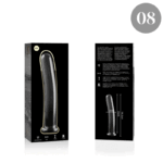 NEBULA SERIES BY IBIZA – MODÈLE 8 GODE EN VERRE BOROSILICATE CLAIR 14.5 CM -O- 2 CM