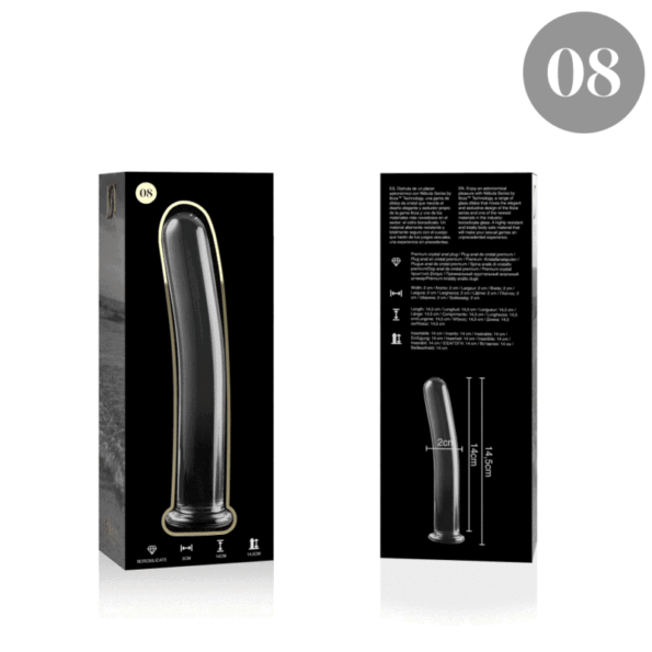 NEBULA SERIES BY IBIZA - MODÈLE 8 GODE EN VERRE BOROSILICATE CLAIR 14.5 CM -O- 2 CM-NEBULA SERIES BY IBIZA-sextoys-lingerie-bdsm-hygiène-sexshop