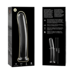 NEBULA SERIES BY IBIZA – MODÈLE 8 GODE EN VERRE BOROSILICATE CLAIR 14.5 CM -O- 2 CM