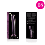 NEBULA SERIES BY IBIZA – MODÈLE 8 GODE EN VERRE BOROSILICATE ROSE 14.5 CM -O- 2 CM
