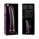 NEBULA SERIES BY IBIZA – MODÈLE 8 GODE EN VERRE BOROSILICATE ROSE 14.5 CM -O- 2 CM