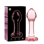 NEBULA SERIES BY IBIZA – PLUG ANAL MODÈLE 2 VERRE BOROSILICATE ROSE 11 CM -O- 3.5 CM