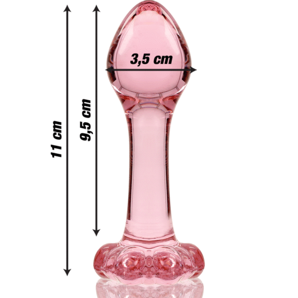 NEBULA SERIES BY IBIZA - PLUG ANAL MODÈLE 2 VERRE BOROSILICATE ROSE 11 CM -O- 3.5 CM-NEBULA SERIES BY IBIZA-sextoys-lingerie-bdsm-hygiène-sexshop