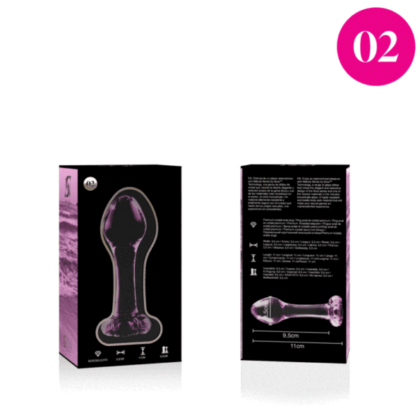 NEBULA SERIES BY IBIZA - PLUG ANAL MODÈLE 2 VERRE BOROSILICATE ROSE 11 CM -O- 3.5 CM-NEBULA SERIES BY IBIZA-sextoys-lingerie-bdsm-hygiène-sexshop