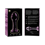 NEBULA SERIES BY IBIZA – PLUG ANAL MODÈLE 2 VERRE BOROSILICATE ROSE 11 CM -O- 3.5 CM