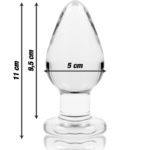 NEBULA SERIES BY IBIZA – PLUG ANAL MODÈLE 3 VERRE BOROSILICATE TRANSPARENT 11 CM -O- 5 CM