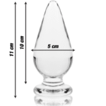 NEBULA SERIES BY IBIZA – PLUG ANAL MODÈLE 4 VERRE BOROSILICATE CLAIR 11 CM -O- 5 CM