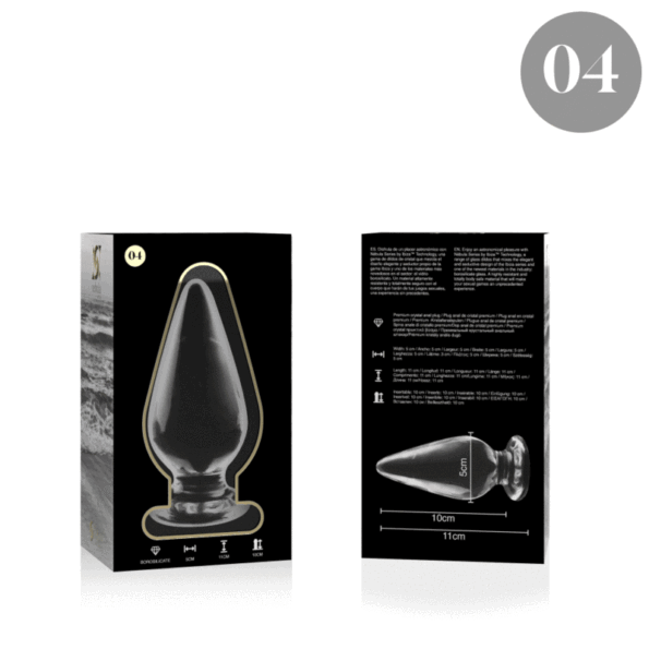 NEBULA SERIES BY IBIZA - PLUG ANAL MODÈLE 4 VERRE BOROSILICATE CLAIR 11 CM -O- 5 CM-NEBULA SERIES BY IBIZA-sextoys-lingerie-bdsm-hygiène-sexshop
