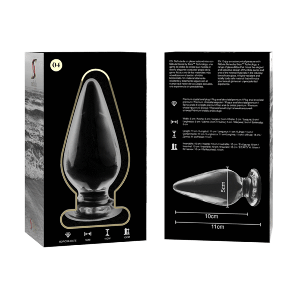 NEBULA SERIES BY IBIZA - PLUG ANAL MODÈLE 4 VERRE BOROSILICATE CLAIR 11 CM -O- 5 CM-NEBULA SERIES BY IBIZA-sextoys-lingerie-bdsm-hygiène-sexshop
