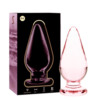 NEBULA SERIES BY IBIZA - PLUG ANAL MODÈLE 4 VERRE BOROSILICATE ROSE 11 CM -O- 5 CM-NEBULA SERIES BY IBIZA-sextoys-lingerie-bdsm-hygiène-sexshop