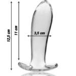 NEBULA SERIES BY IBIZA – PLUG ANAL MODÈLE 5 VERRE BOROSILICATE CLAIR 12.5 CM -O- 3.5 CM