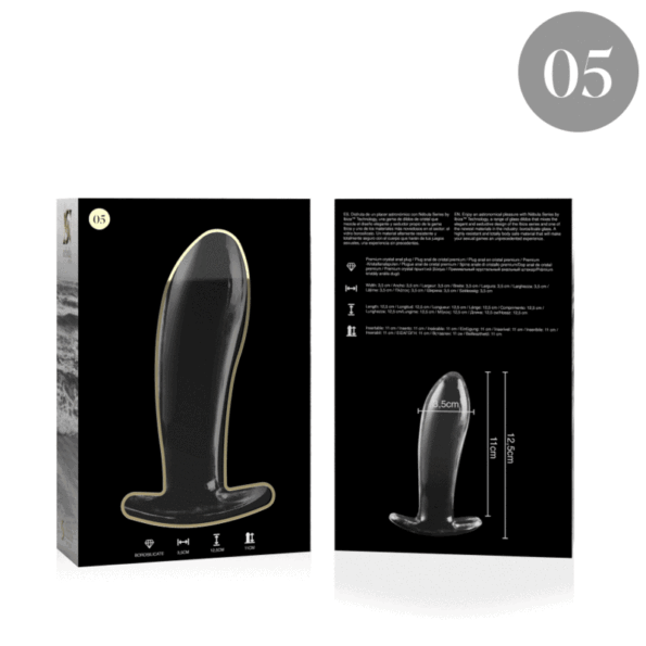 NEBULA SERIES BY IBIZA - PLUG ANAL MODÈLE 5 VERRE BOROSILICATE CLAIR 12.5 CM -O- 3.5 CM-NEBULA SERIES BY IBIZA-sextoys-lingerie-bdsm-hygiène-sexshop