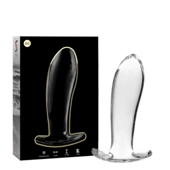 NEBULA SERIES BY IBIZA - PLUG ANAL MODÈLE 5 VERRE BOROSILICATE CLAIR 12.5 CM -O- 3.5 CM-NEBULA SERIES BY IBIZA-sextoys-lingerie-bdsm-hygiène-sexshop