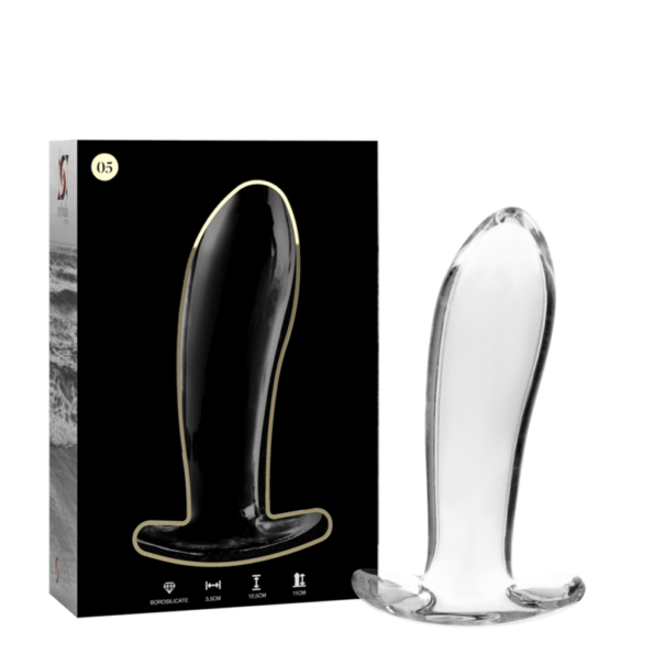 NEBULA SERIES BY IBIZA - PLUG ANAL MODÈLE 5 VERRE BOROSILICATE CLAIR 12.5 CM -O- 3.5 CM-NEBULA SERIES BY IBIZA-sextoys-lingerie-bdsm-hygiène-sexshop