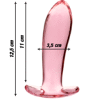 NEBULA SERIES BY IBIZA – PLUG ANAL MODÈLE 5 VERRE BOROSILICATE ROSE 12.5 CM -O- 3.5 CM