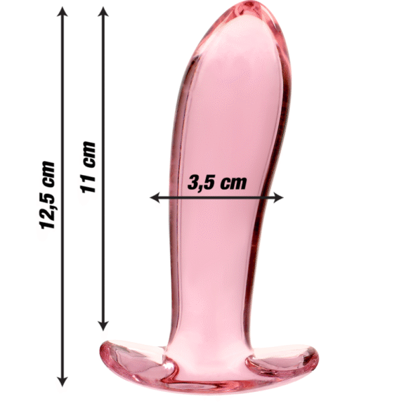 NEBULA SERIES BY IBIZA - PLUG ANAL MODÈLE 5 VERRE BOROSILICATE ROSE 12.5 CM -O- 3.5 CM-NEBULA SERIES BY IBIZA-sextoys-lingerie-bdsm-hygiène-sexshop