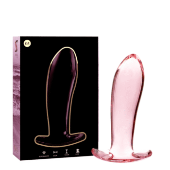 NEBULA SERIES BY IBIZA - PLUG ANAL MODÈLE 5 VERRE BOROSILICATE ROSE 12.5 CM -O- 3.5 CM-NEBULA SERIES BY IBIZA-sextoys-lingerie-bdsm-hygiène-sexshop