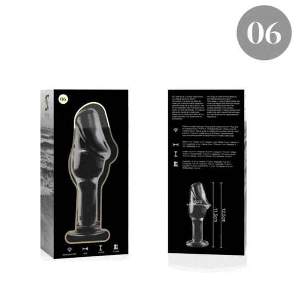 NEBULA SERIES BY IBIZA - PLUG ANAL MODÈLE 6 VERRE BOROSILICATE CLAIR 12.5 CM -O- 4 CM-NEBULA SERIES BY IBIZA-sextoys-lingerie-bdsm-hygiène-sexshop